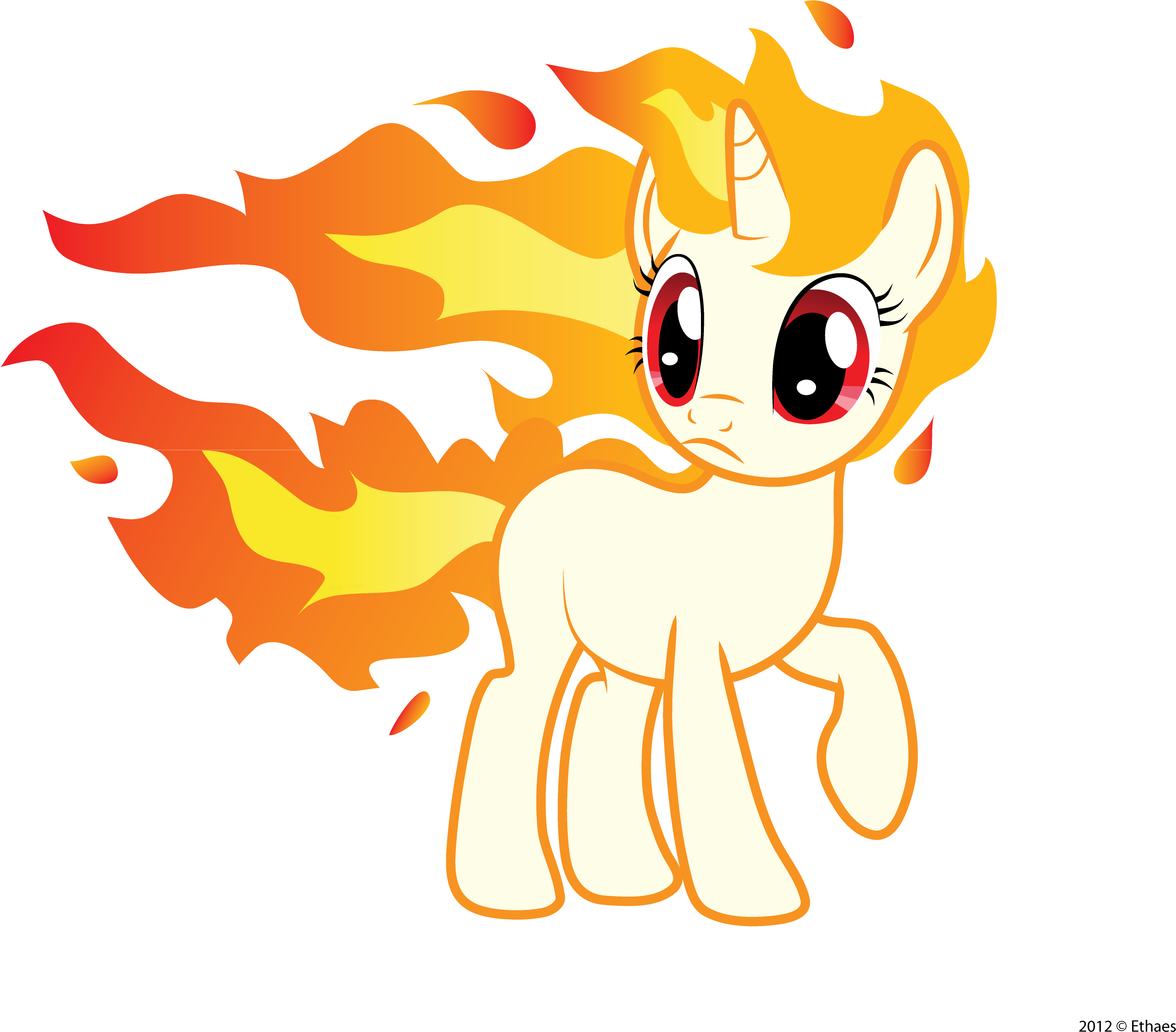 Ethaes, Confused, Crossover, Female, Fire, Game Grumps, - Mlp Rapidash (3500x3100)