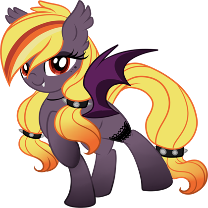 Fire Skull Bat Pony Oc - Bat Pony Oc Mlp (420x420)