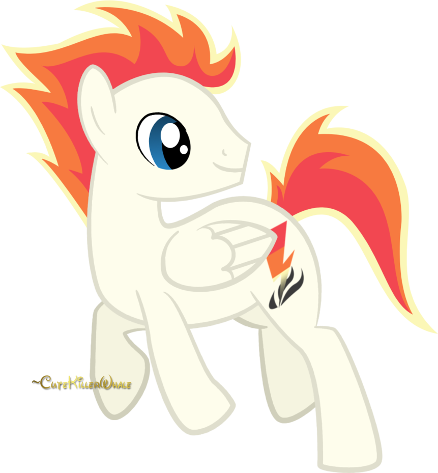 Fire Lightning By Cutekillerwhale - Cartoon (861x929)