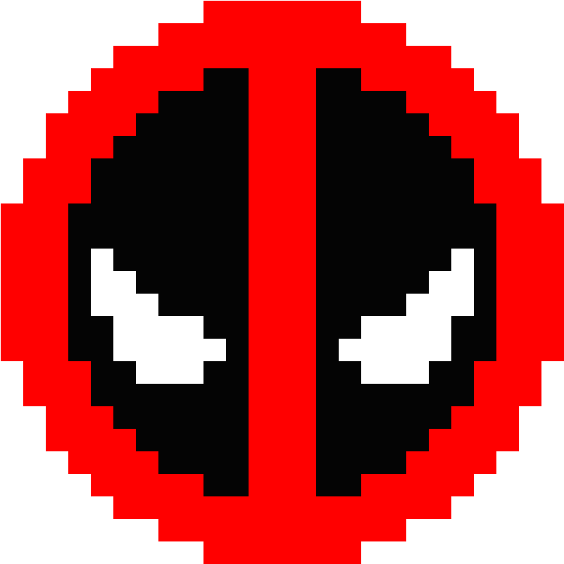 Deadpool Pixel Art By Xzavieryt Deadpool Pixel Art - Deadpool Logo Pixel Art (1024x1024)