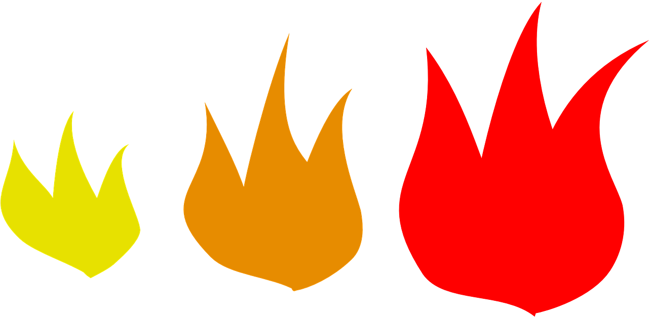 How To Draw Flames Fire - Fire Flame Template (1280x640)