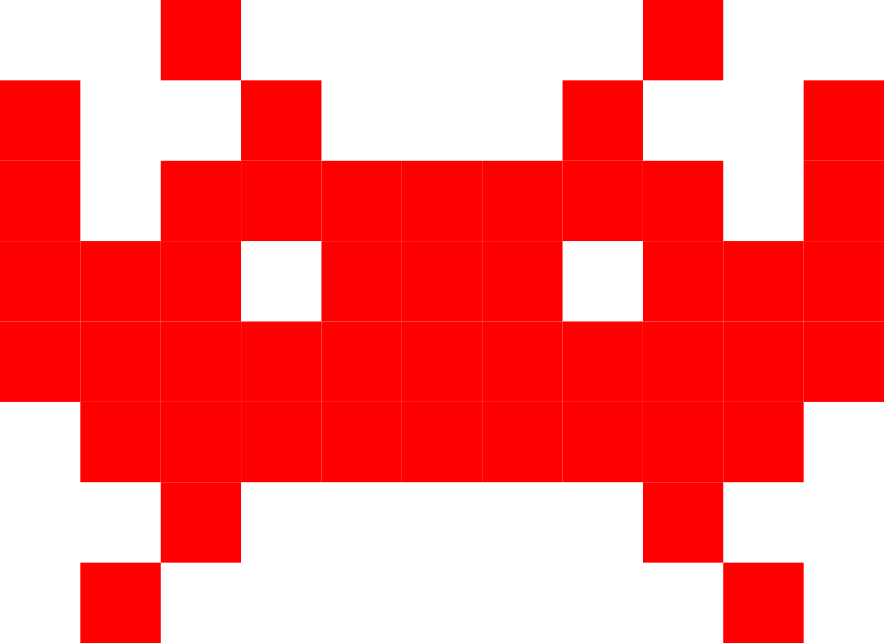 Space Invaders Clipart Pixel - Space Invaders Alien (1280x931)