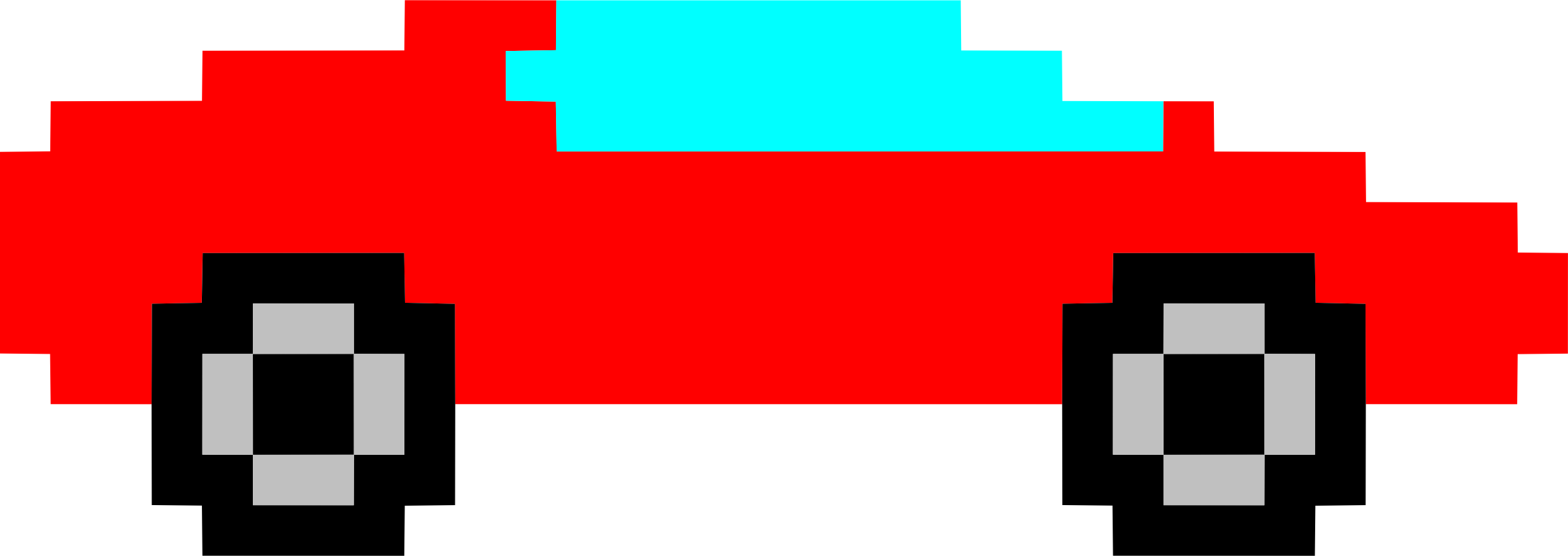 Pixel Art Car 5 - Pixel Art Car (2400x852)