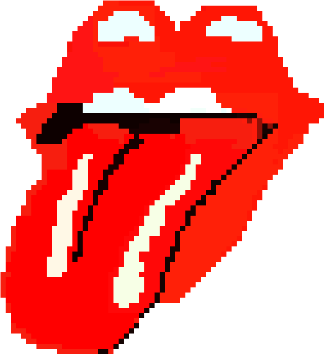Rolling Stones Pixel Art - Rolling Stones Pixel (790x890)