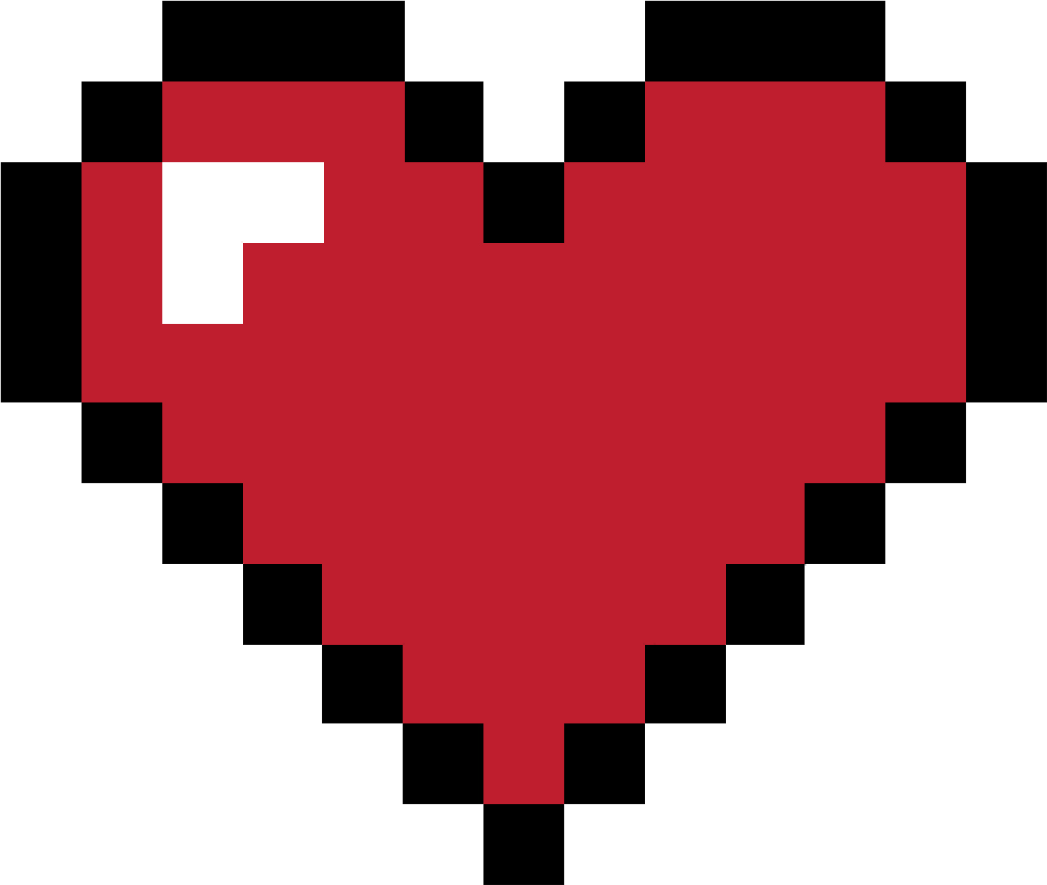 Pixel Heart Png Clipart - Kikkerland Heat Sensitive Pixel Heart Mug (2048x2048)