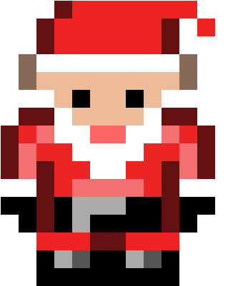 Bildergebnis Für Pixel Art Santa - Illustration (400x400)