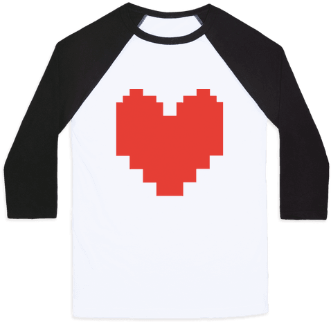 Undertale Pixel Heart Baseball Tee - Notorious Rbg Baseball Shirt (484x484)