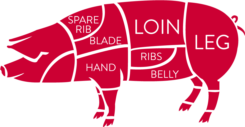 Pork Cuts Illustration - Pork (1926x968)