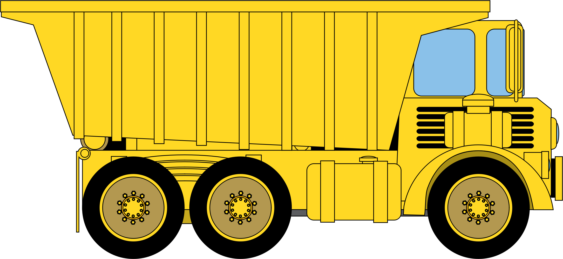 Toy Clipart Dumptruck - Mining Truck Clip Art (2335x1075)