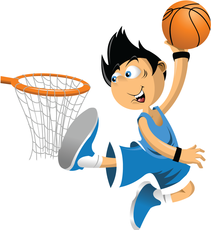 A Slam Dunk - Soccer Player Cartoon (800x817)