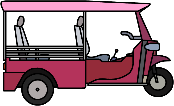 Walfas Custom Props - Tuk Tuk Cartoon Png (738x450)