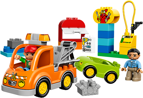 This Set Includes A Buildable Tow Truck And Car, Tools - Lego Duplo Tow Truck (600x450)