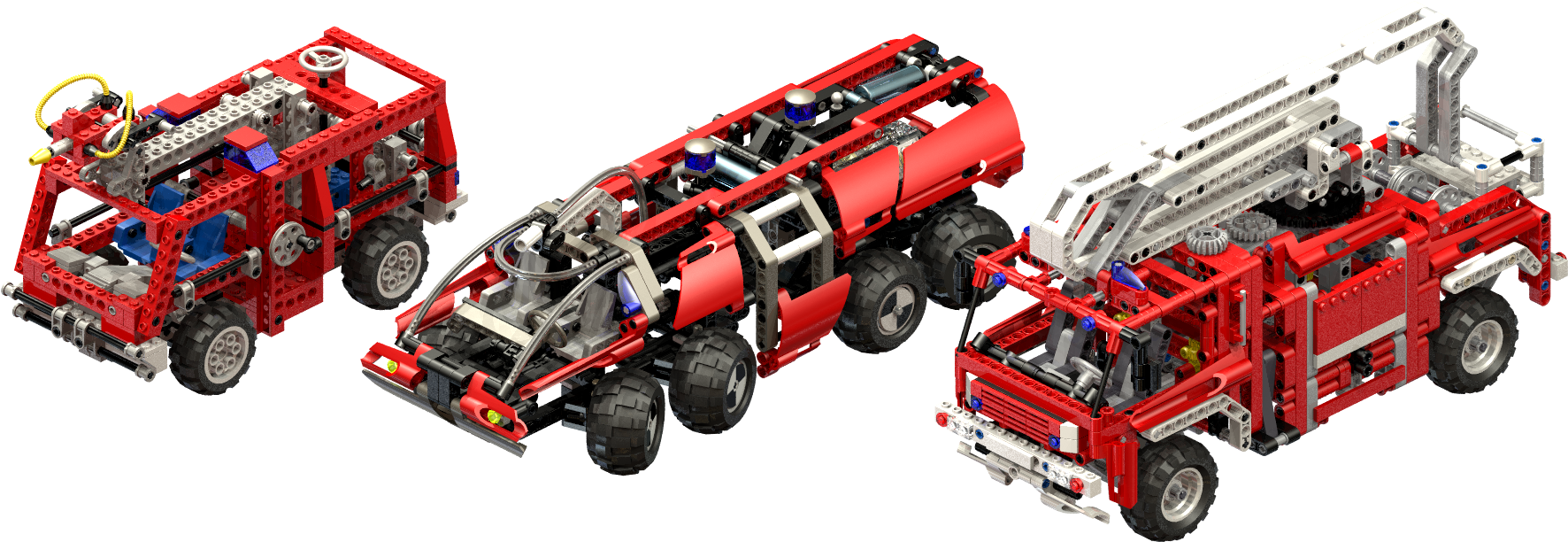 Only 3 Technic Fire Trucks Have Ever Been Made And - Model Car (1803x669)