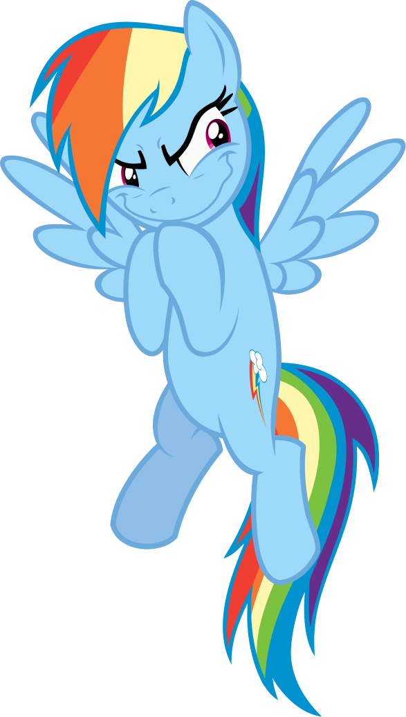 Evil Smile Rainbow Dash By Istilllikegamecubes - Mlp Rainbow Dash Evil (587x1036)