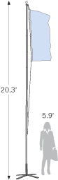 Lightweight And Portable Flagpole With A Height Of - Lightning (491x267)