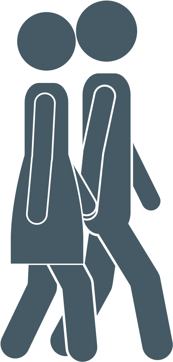 Save - Walking Man And Woman Graphic (1563x1563)