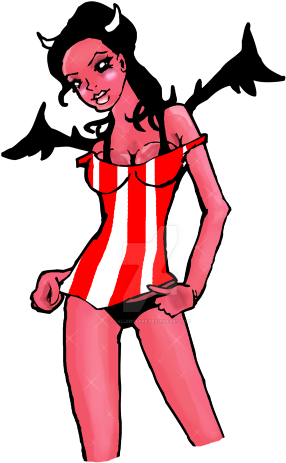 Devil Girl Cartoon By Fallenstar8 - Devil Girl Cartoon By Fallenstar8 (625x1276)
