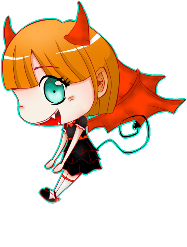 Devil Girl Chibi By Leechan297 - Chibi (900x885)