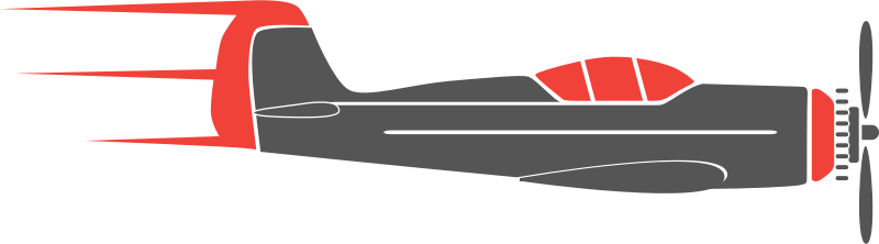 Free Simple Gray Airplane Clip - Aviation Clip Art (800x222)