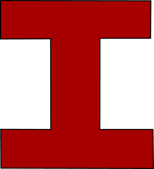 Red Letter I Clipart - Letter I In Red (504x550)