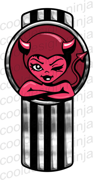 Sly Devil Woman Kenworth Emblem Skin 3-pack - Emblem (311x600)