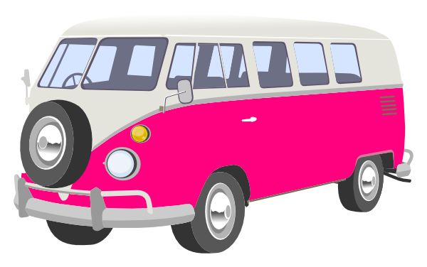 Pink Van Clipart Free Download Free - Van Clipart (600x376)