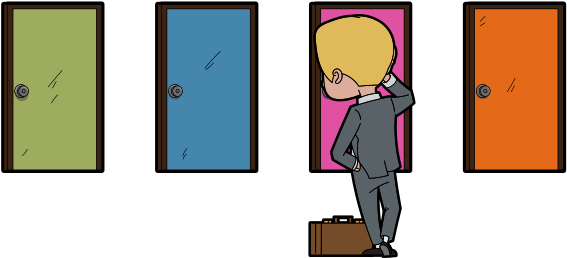 320 × 160 Pixels - Multiple Doors Cartoon (640x319)