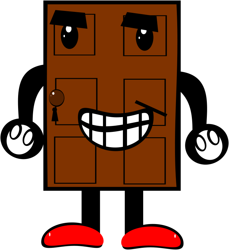 Similar Clip Art - Door With Arms And Legs (734x800)