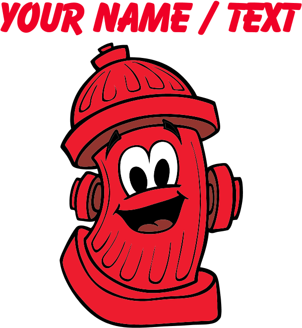 Custom Cartoon Fire Hydrant Bib - Cartoon Fire Hydrant (700x700)