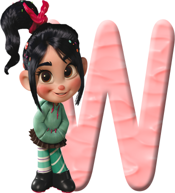 Alfabeto De Vanellope De Ralph El Demoledor - Vanelope Ralph El Demoledor (350x386)