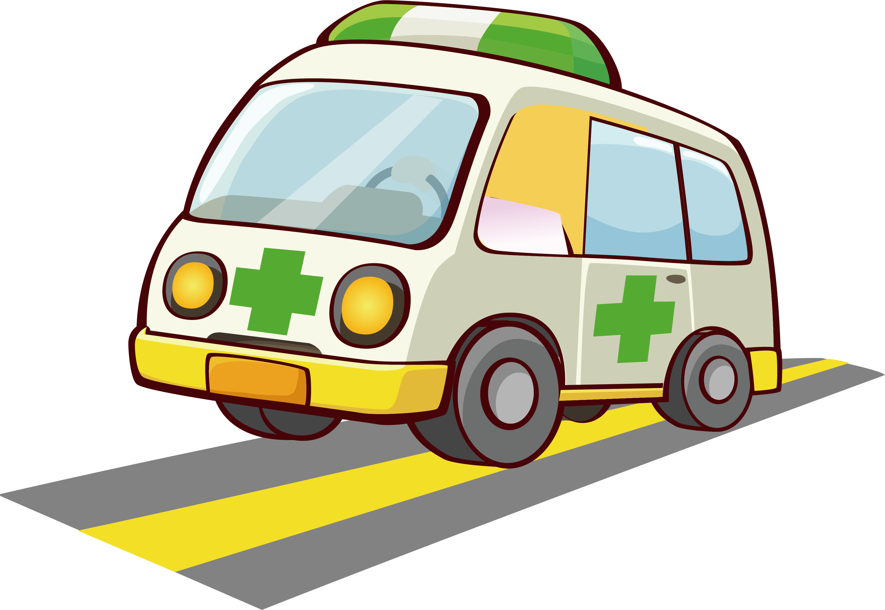 Ambulance Cartoon Poster - Ambulance Cartoon Poster (3439x2370)