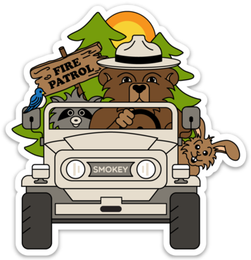 Smokey Bear Sticker - Smokey Bear Sticker (369x369)