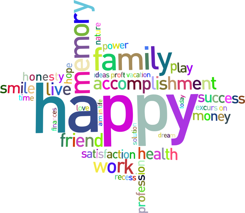 Pin Cloud Clipart No Background - Happy Family Word Design (800x695)