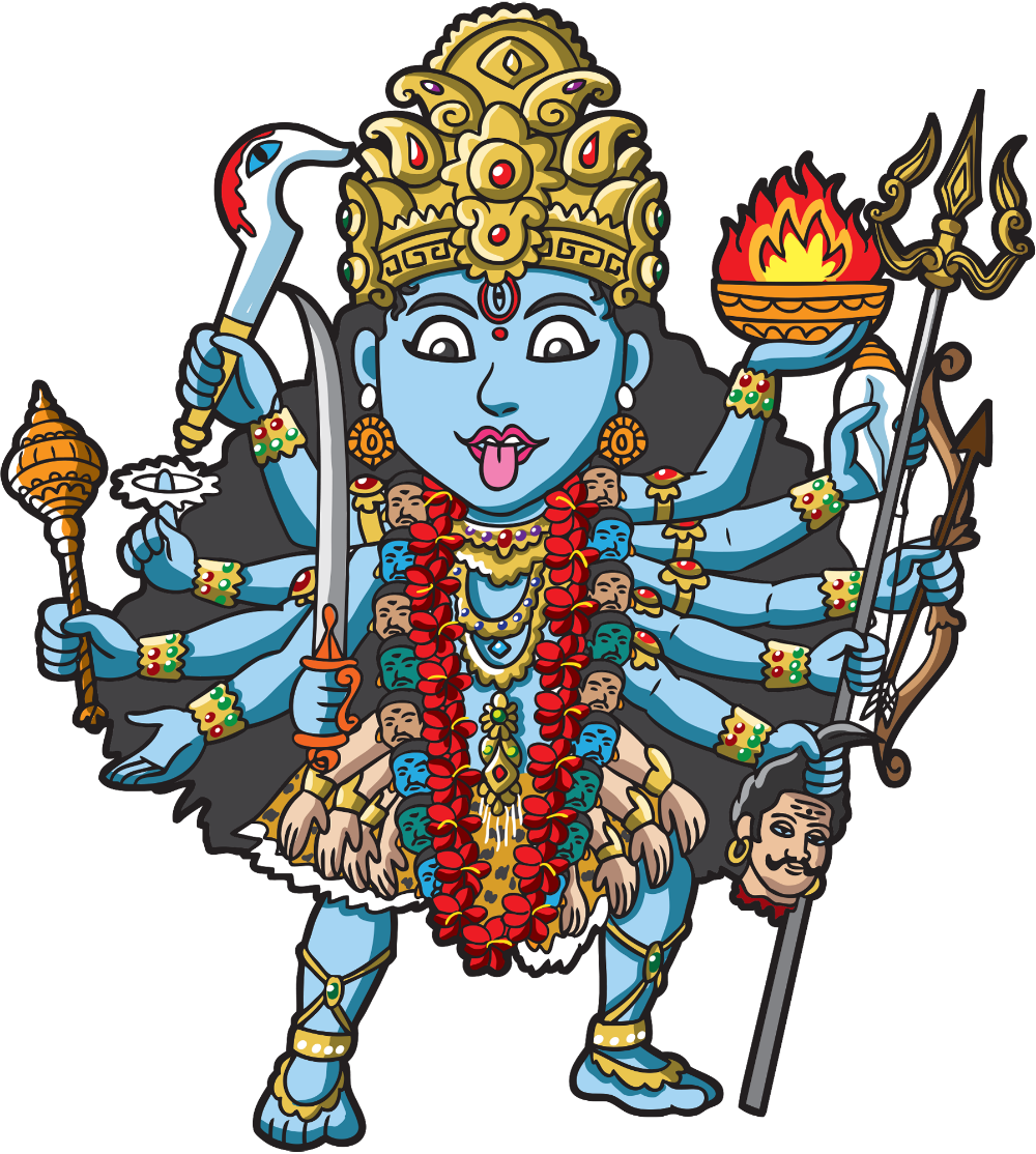 Kali Shiva Hinduism Devi Clip Art - Kali Shiva Hinduism Devi Clip Art (1000x1114)