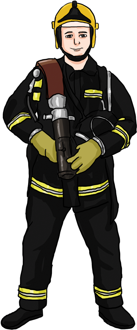 Firefighter Clip Art On Firefighters And Firemen - Fire Man (600x1126)