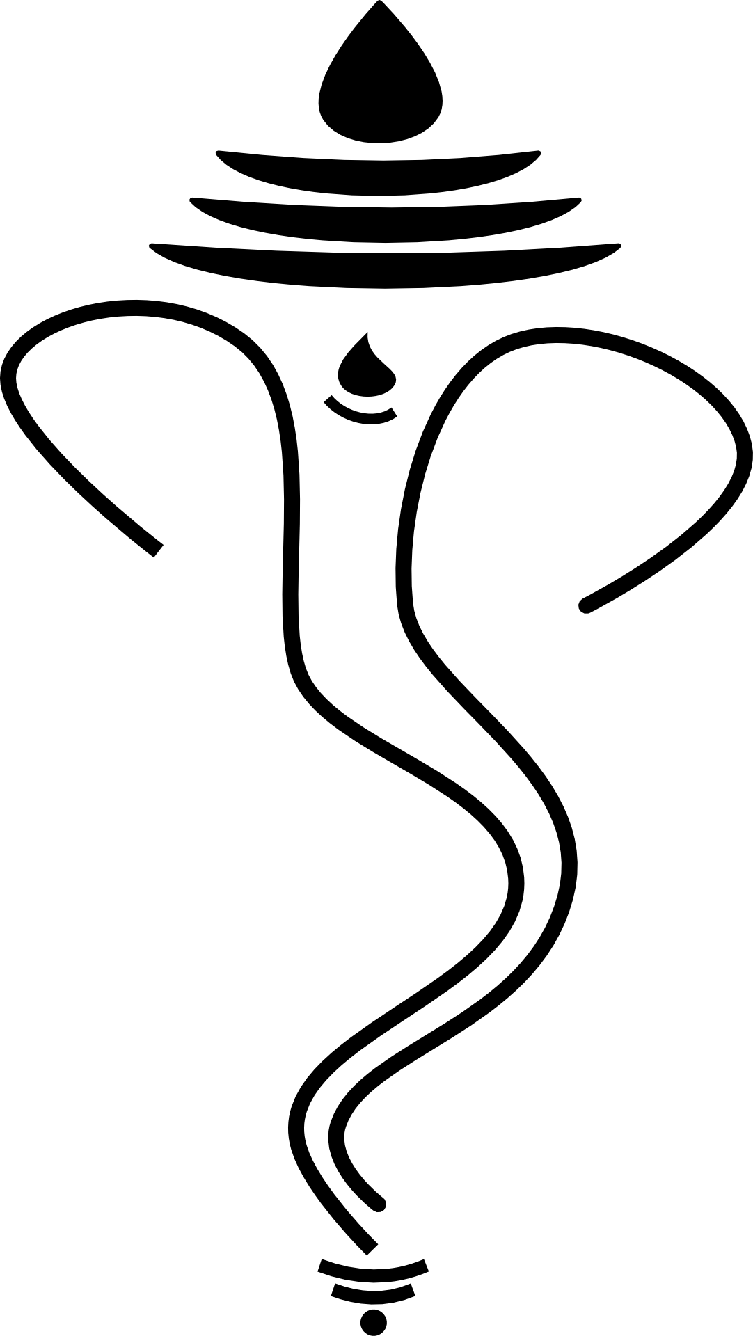 Ganesha Ganesh Chaturthi Shiva Parvati Clip Art - Ganesha Black And White Png (1082x1920)