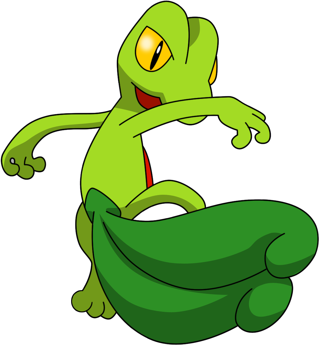 Treecko By Renelaranxa - Pokemon Characters Edible Frosting Image Cupcake Toppers (1192x1239)