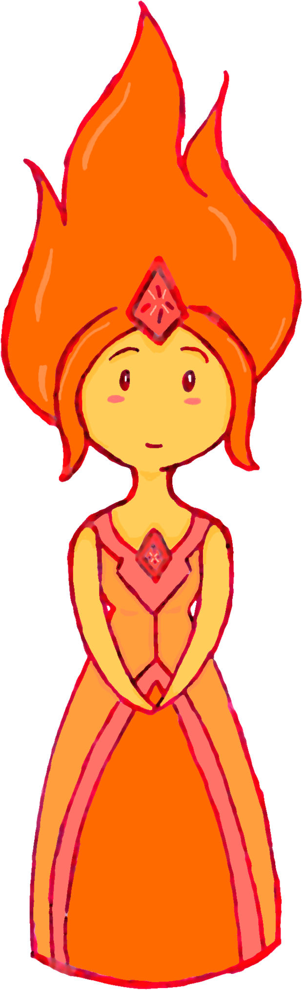 Flame Princess By Ana The Unknown - Cartoon (900x2225)