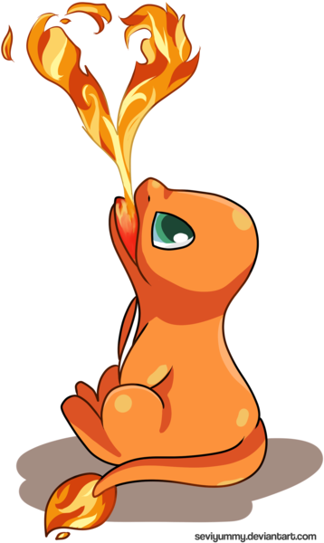 Flame Heart By Seviyummy - Charmander Love (400x654)
