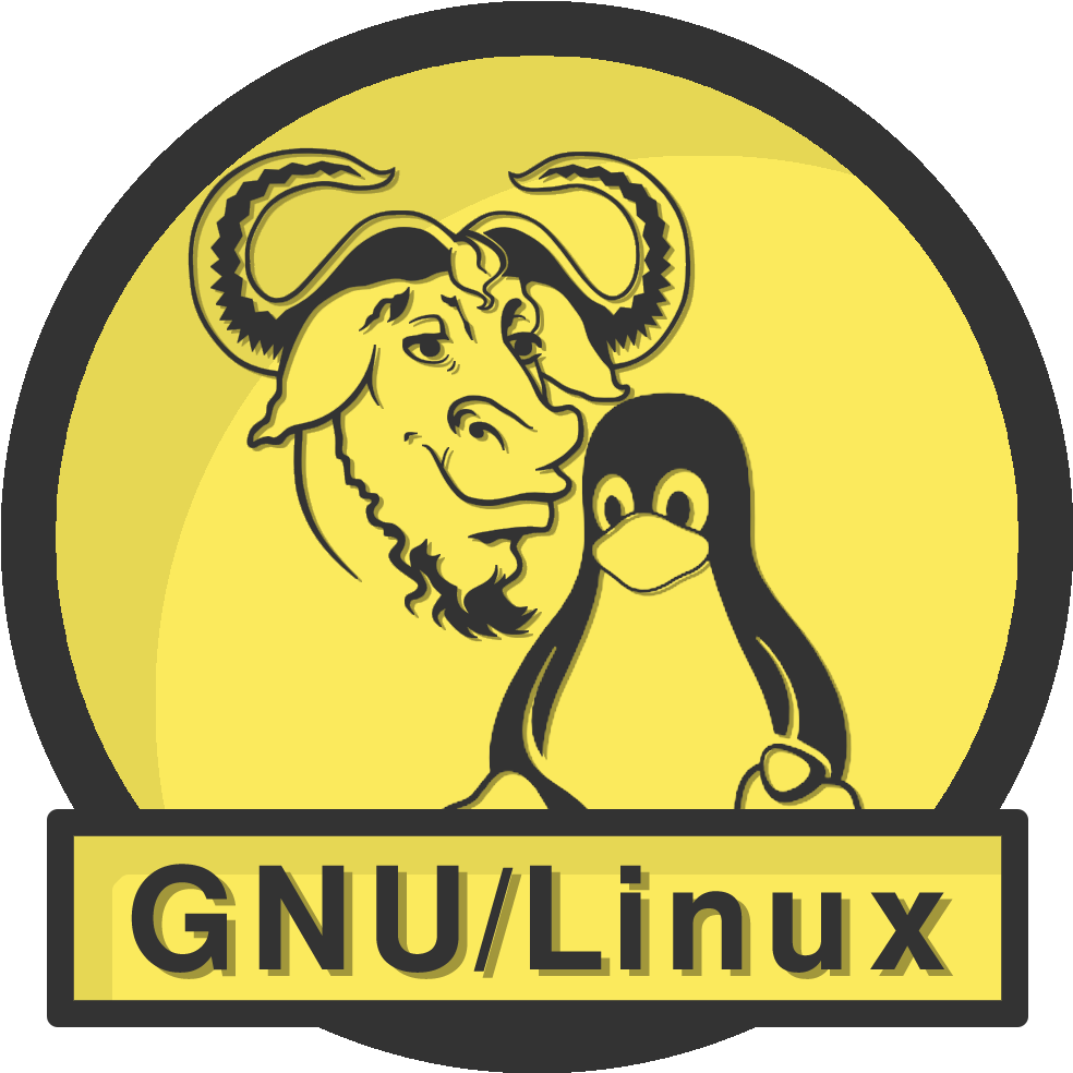 Gnu & Tux - Gnu Linux Logo Png (1000x1000)