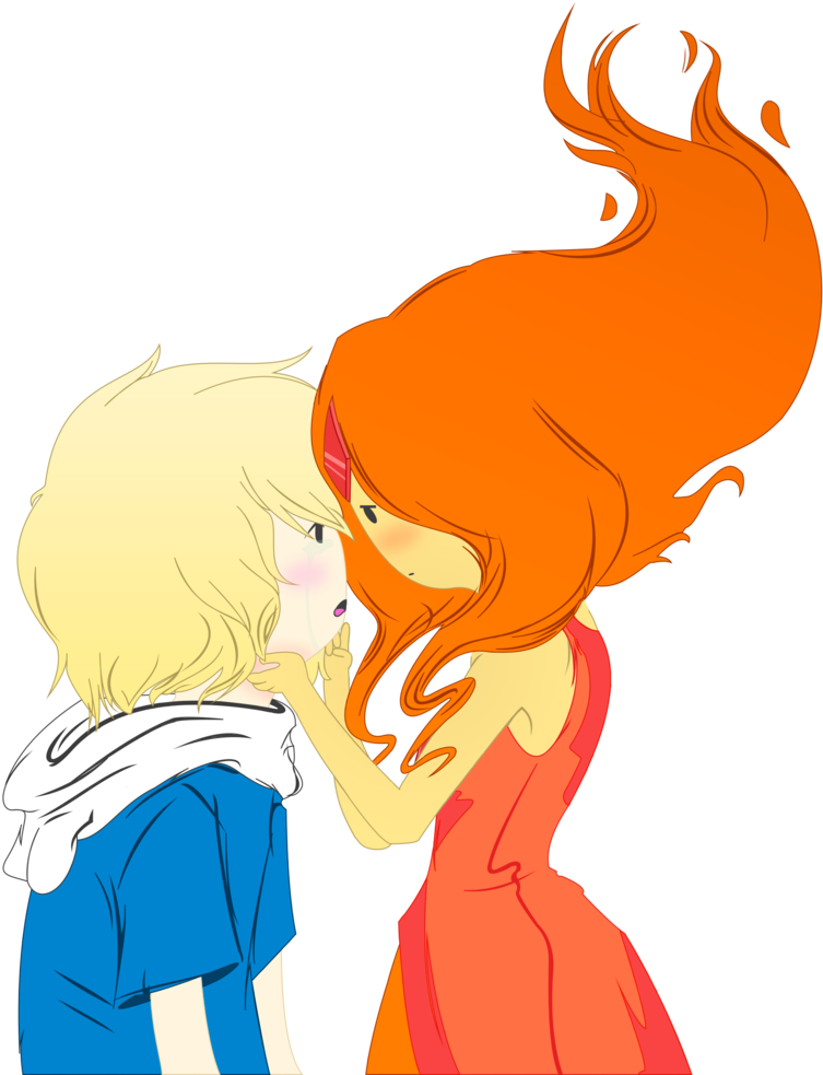Finn And Flame Princess By Lynnei-k - Finn And Princess Flame (811x984)