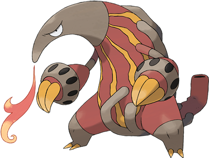 Flame-covered Tongues, They Burn Through Durant's Steel - Pokemon Heatmor (475x475)