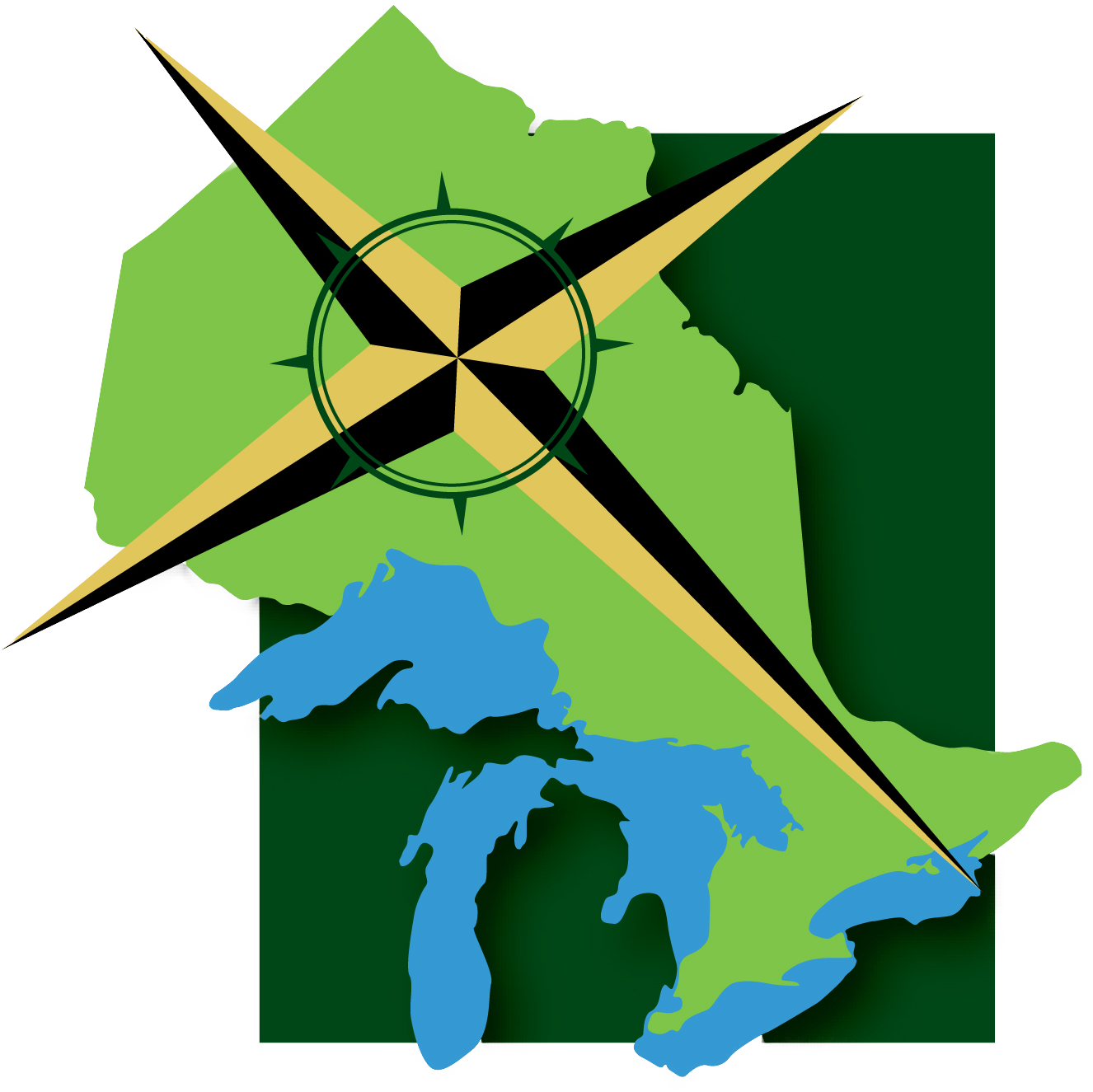 Maughan Company Limited - Nudge Printing Great Lakes Of Michigan Vinyl Car Decal (1326x1325)