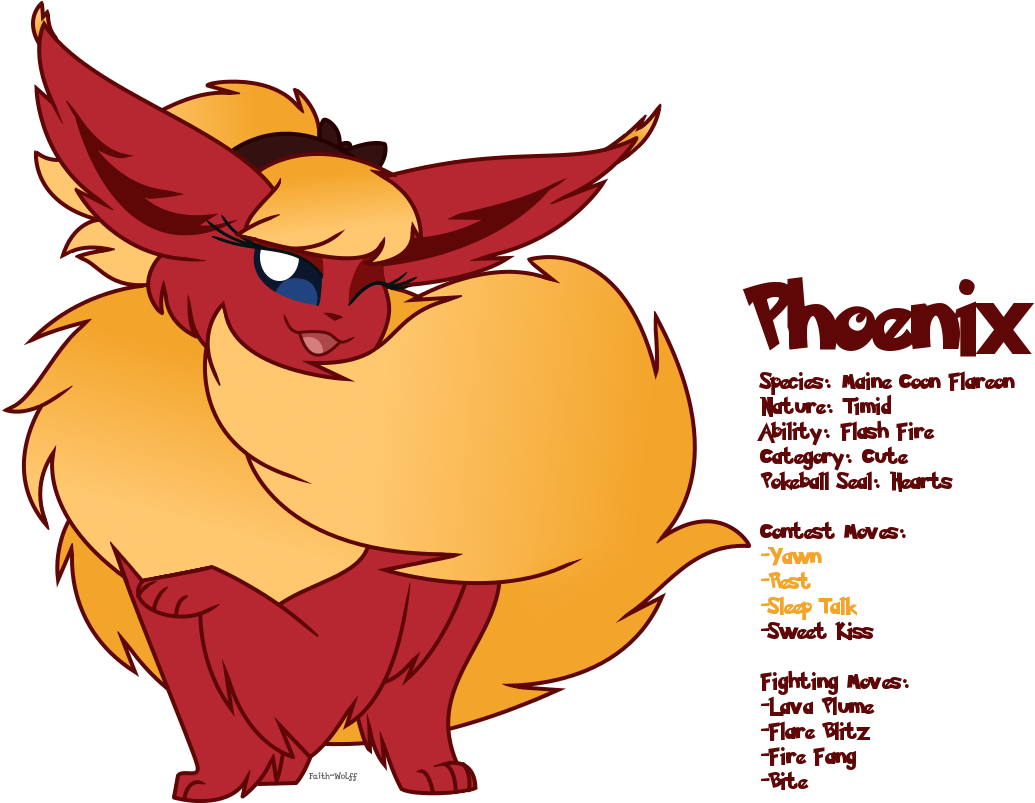 Phoenix The Flareon By Faith-wolff - Flareon Side View (1115x809)