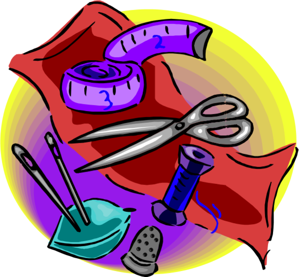 Sewing Clip Art - Eat Sleep Sew Sticker (600x557)