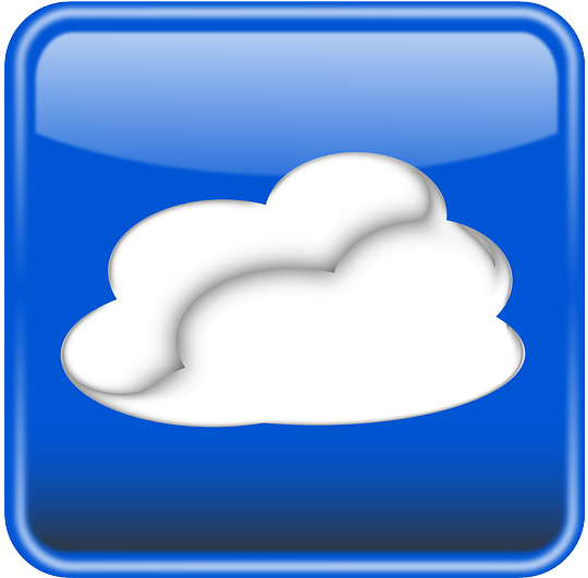 Clouds, Cloudy, Button, Glossy, Shiny, Square - Weather Button (640x530)