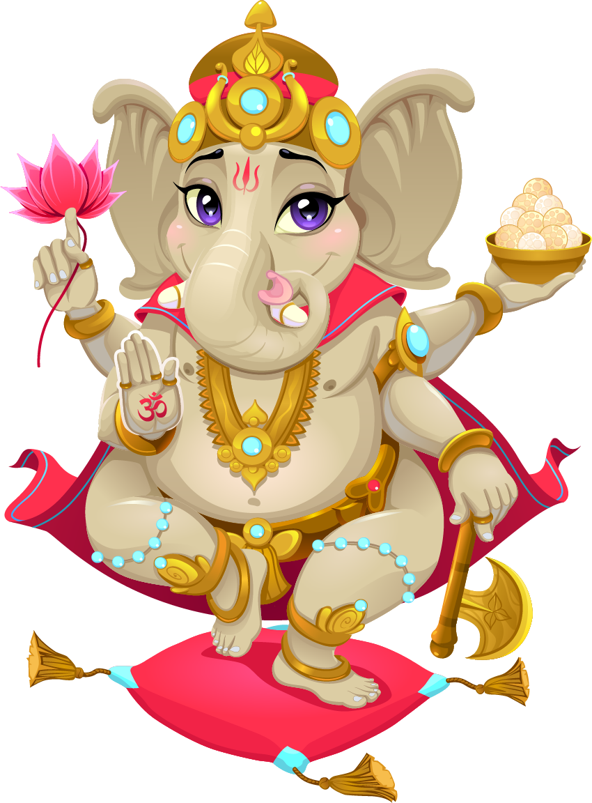 Shiva Ganesha Parvati Ganesh Chaturthi Hinduism - Luke And Lilly Lord Ganpati Wall Sticker( Pvc Vinyl,50 (850x1152)