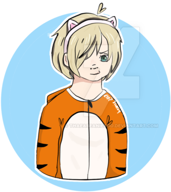 Yurio In A Tiger Onesie With Cat Ears By Thaeabeanieboo - Cartoon (750x1064)