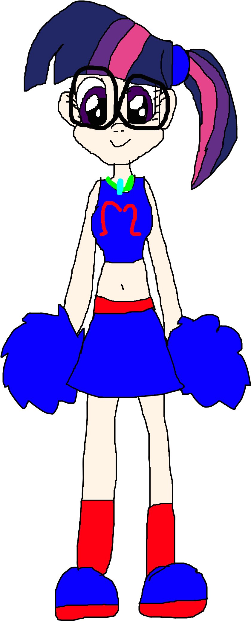 Sci Twilight As A Cheerleader By Alvaxerox - Cartoon (852x2200)