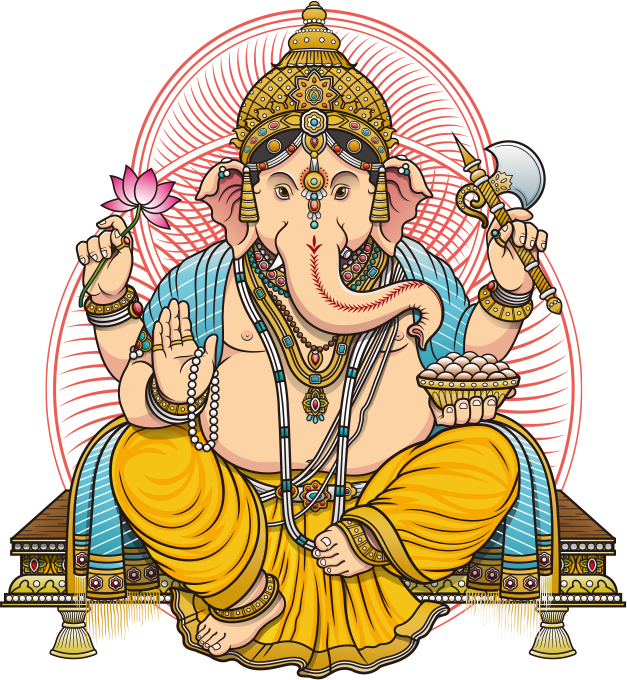 Ganesha Shiva Sticker T-shirt Hinduism - Ganesha Shiva Sticker T-shirt Hinduism (627x680)
